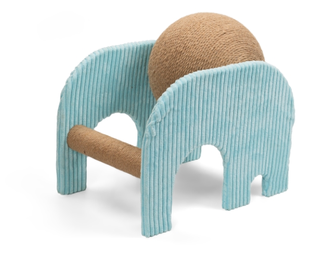 Blauwe olifantvorm Cat Scratcher